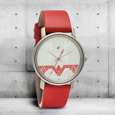 Buy Fastrack Wonder Woman Silver Dial Leather Strap Watch for Girls 6244QL02 at Best Price In Bangladesh