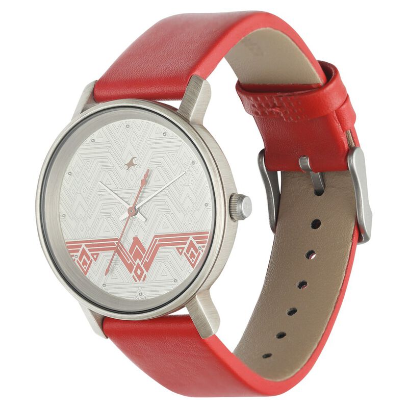 Buy Fastrack Wonder Woman Silver Dial Leather Strap Watch for Girls 6244QL02 at Best Price In Bangladesh