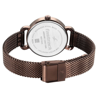 Buy Fastrack 6221QM01F Pulse Quartz Analog Brown Dial Stainless Steel Strap Watch at Best Price In Bangladesh