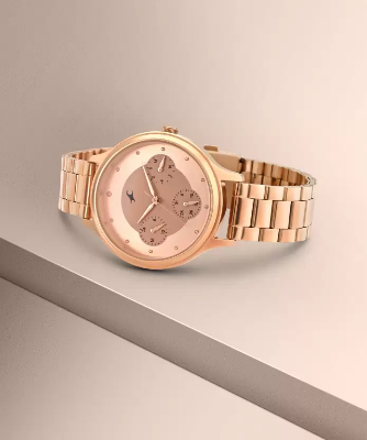 Buy Fastrack Alpha Rose Gold Watch for Women 6285WM03 at Best Price In Bangladesh
