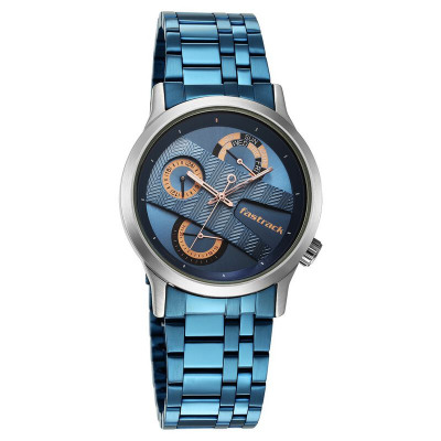 Buy Fastrack 3281KM02 Exuberant Quartz Analog Blue Dial Metal Strap Watch at Best Price In Bangladesh
