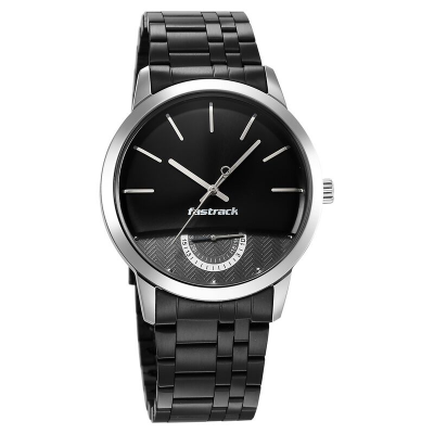 Buy Fastrack 3289KM01 Opulence Date Black Dial Stainless Steel Strap Watch at Best Price In Bangladesh