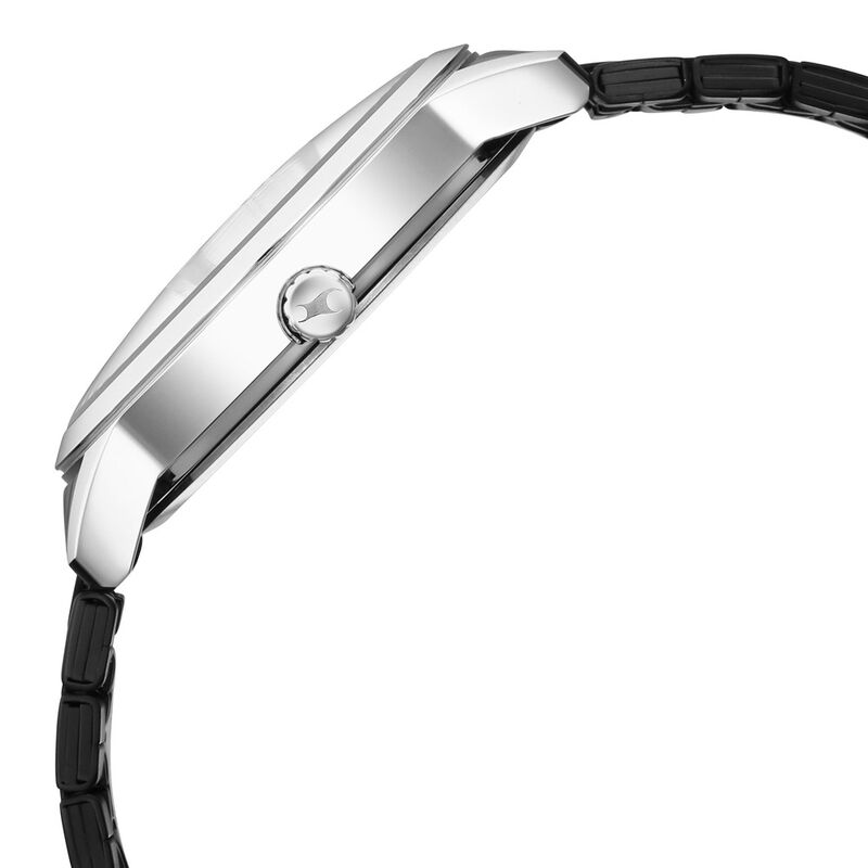 Buy Fastrack 3289KM01 Opulence Date Black Dial Stainless Steel Strap Watch at Best Price In Bangladesh