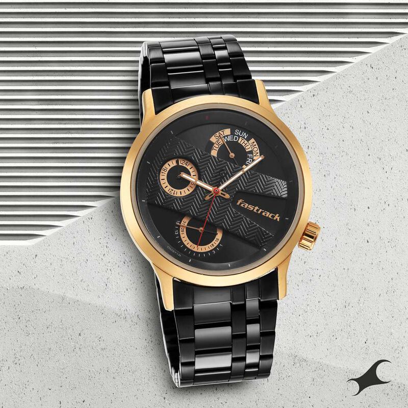 Buy Fastrack Exuberant Black Dial Metal Strap Watch 3281KM01 at Best Price In Bangladesh