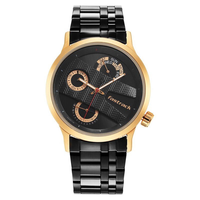 Buy Fastrack Exuberant Black Dial Metal Strap Watch 3281KM01 at Best Price In Bangladesh