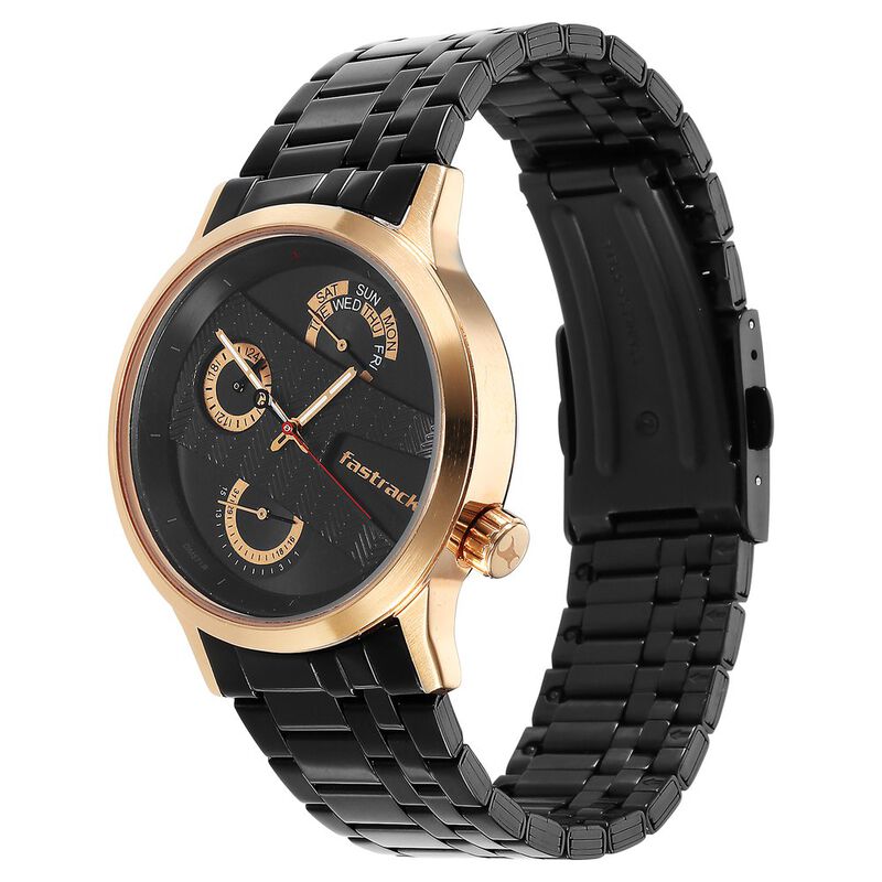 Buy Fastrack Exuberant Black Dial Metal Strap Watch 3281KM01 at Best Price In Bangladesh