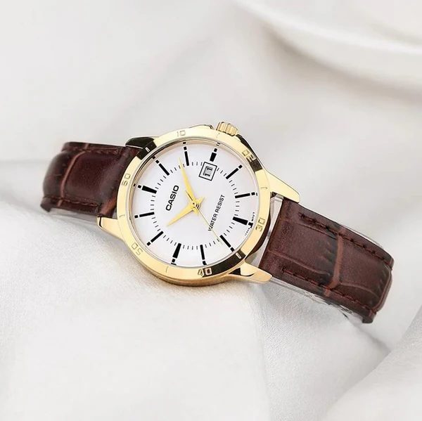 Buy Casio Enticer Date Golden Ladies Belt Watch LTP-V004GL-7AUDF at Best Price In Bangladesh