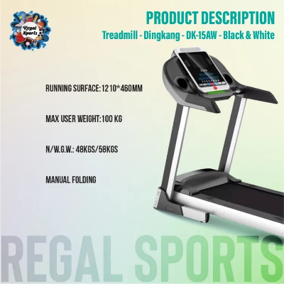 Treadmill - Dingkang - DK-15AW - Black & White