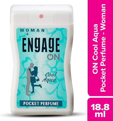Engage ON Cool Aqua Pocket Perfume For Women, Floral & Lavender Fragrance Scent, 18ml