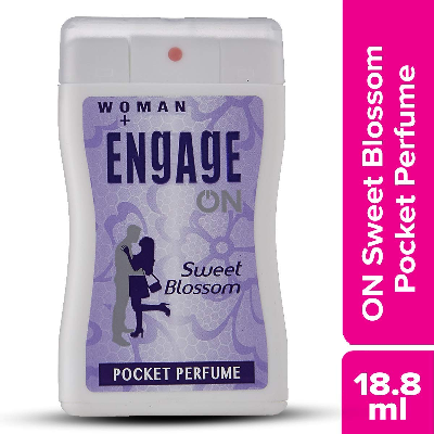 Engage ON Sweet Blossom Pocket Perfume For Women, Floral & Green, Skin Friendly, 18ml