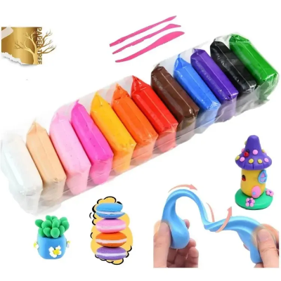 Buy 12 Colors Soft Super Light Clay Modeling Air Dry Clay For DIY Handmade Toys at Best Price In Bangladesh