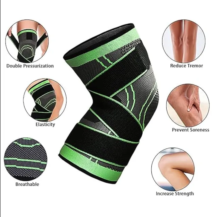 Buy NuCamper Knee Brace for Arthritis Pain,Adjustable Compression Sleeve for Men Women Pain Relief，Knee Support Brace for Injury Recovery, Meniscus Tear,Runing,Sports,Workout Online in Bangladesh at Best Pri