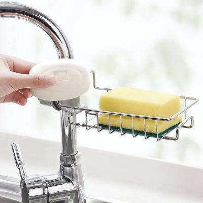 Buy Faucet Rack Stainless Steel Kitchen Sink Caddy Storage Rack at Best Price In Bangladesh