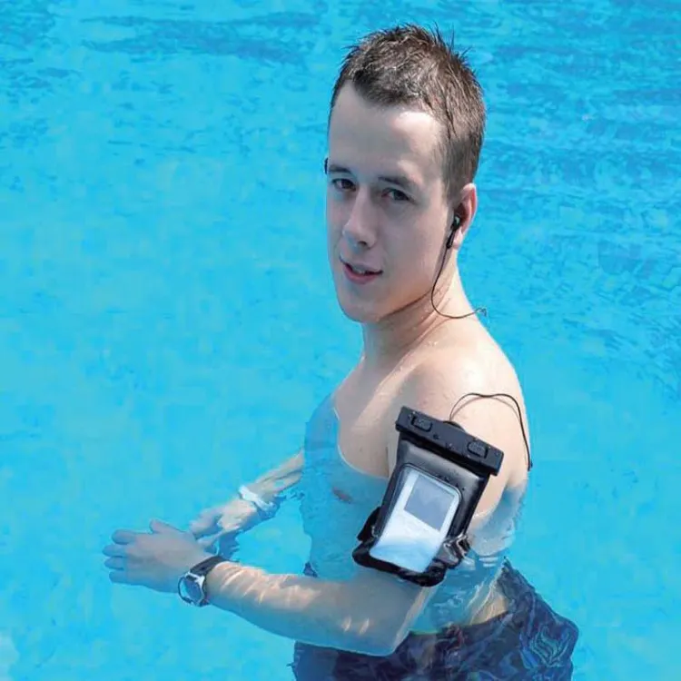 Buy Three Layers Waterproof Sealed Transparent Mobile Bag Cover for Protection in rain & Swimming Fits for Any Android and iPhone Universal Size Mobile Phone Online at Best Price In Bangladesh