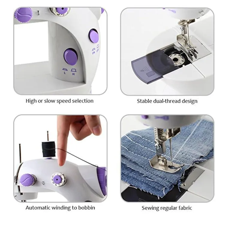 Buy "Portable Mini Sewing Machine Household Electric Crafting Mending Machine with Foot Pedal And Light"Online in Bangladesh