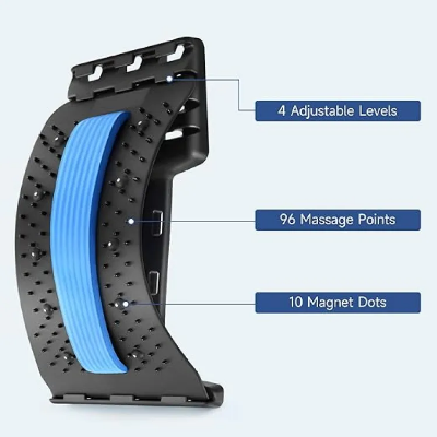 Buy  Chiropractic Magic Back Stretcher Lower Lumbar Massage Support Spine Pain Back Massage Posture Corrector Lumbar Support Device Muscle Pain Relief Lower Back Massager at Best Price in Bangladesh