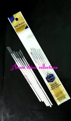 Picture of Keepsmiling সিনথেটিক চুলের গোলাকার টিপ 0/00/000 সাইজের পেইন্ট ব্রাশ 6 এর প্যাক