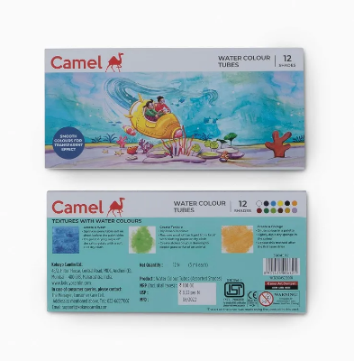 Picture of Camel জল রঙের টিউব 5ml স্টুডেন্ট 12ps/আর্টিস্ট 5ml 12ps
