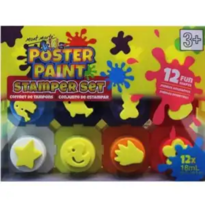 Picture of মন্ট মার্ট বাচ্চাদের পোস্টার পেইন্ট স্ট্যাম্পার সেট 12 পিস