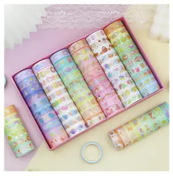 Picture of 60 রোল কার্টুন কাওয়াই ওয়াশি টেপ সেট গ্রিড ফুড গার্ল স্ক্র্যাপবুকিং স্টিকার diy মাস্কিং কিড জাপানি মাদার উপহার সজ্জা