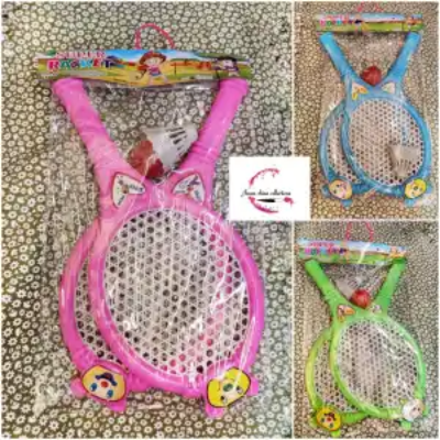 Picture of বাচ্চাদের জন্য প্লাস্টিক ব্যাডমিন্টন র‌্যাকেট খেলনা সেট 1 জোড়া (বিভিন্ন রঙের)