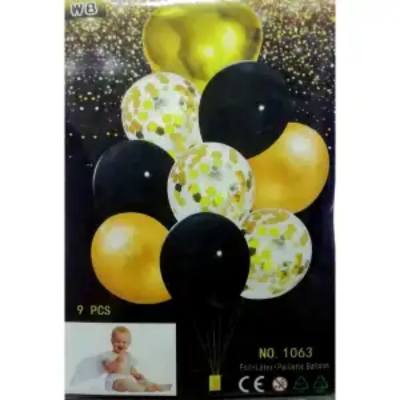Picture of 9 পিস ওয়েডিং ডেকো জন্মদিনের সেট বেলুন (ফয়েল + লেটেক্স + পাইলেট + বেলুন)