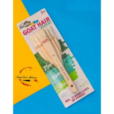 Picture of Mont marte স্টুডিও ছাগলের চুলের ব্রাশ সেট-3 পিস (25mm/50mm/75mm)