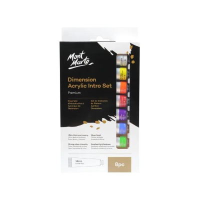 Picture of Mont marte ডাইমেনশন এক্রাইলিক ইন্ট্রো সেট 8pc x 18ml (0.6oz)