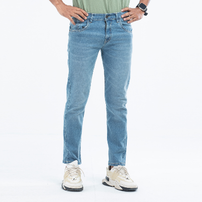 Buy Stretch Semi Fit Jeans - Light Blue Online at Best Price