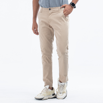 Buy Stretchable Chino Pant- Biscuit Online at Best Price
