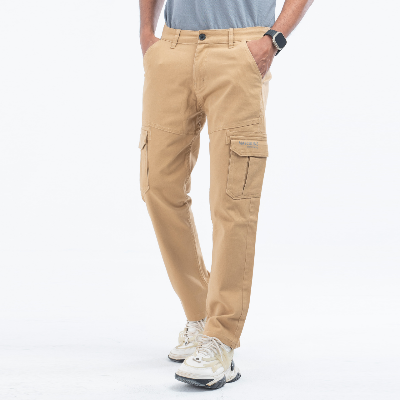 Buy Semi Fit Twill Cargo Pant - Tan Brown  Online at Best Price