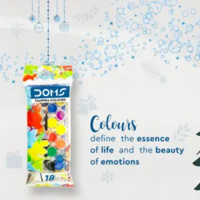 Picture of ফ্রি ব্রাশ সহ ডোমস টেম্পেরা জলের রঙ 12 শেড