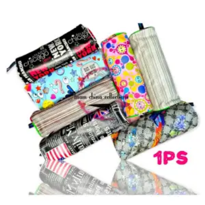 Picture of সুন্দর ডিজাইনের গোলাকার রেক্সিন পেন্সিল ব্যাগ 1ps/2ps/6ps/12ps - pencil bag