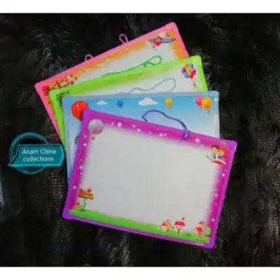 Picture of বাচ্চাদের জন্য 1 পিস ডাবল ফেসড হোয়াইট বোর্ড/ড্রইং বোর্ড এবং বর্ণমালা বোর্ড-34 cm x 24 cm