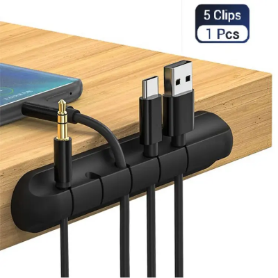 Buy 1pcs 5 Clips Cable Holder Self Adhesive Cable Clips Cord Holder Organizer for Home and Office Desk Organization at Best Price In Bangladesh