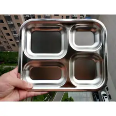 Buy 1 PCS 1 compartment Stainless Steel Cafeteria Tray at Best Price In Bangladesh