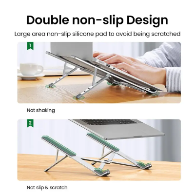 Buy 1 Pcs Aluminum Alloy Adjustable Portable Folding Notebook Stand Foldable Laptop Stand - Laptop Table at Best Price In Bangladesh