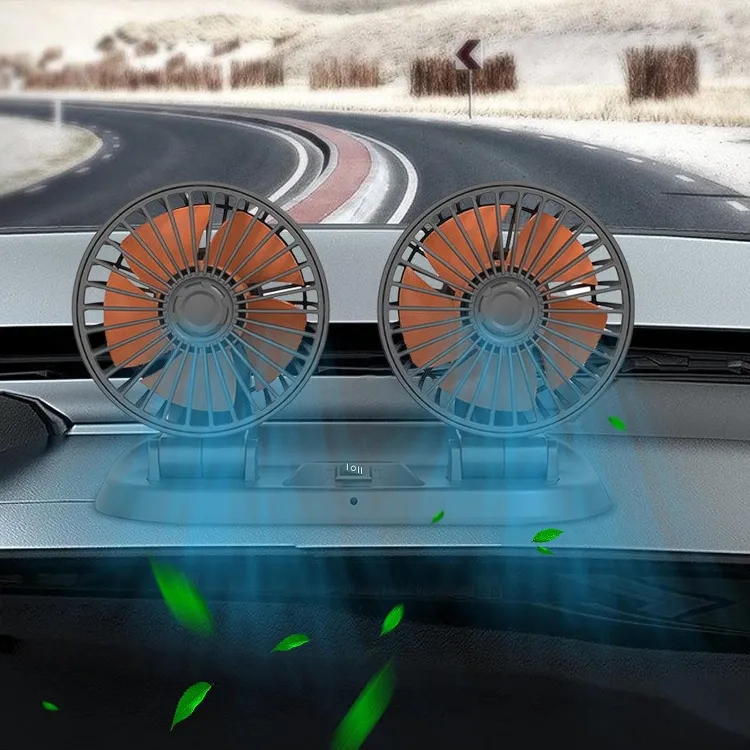 Buy Car Dashboard Fan - Dual Head USB Fan for Car Strong Wind,12v 24v Portable Cooling Fan, USB Powered Electric Fan for Home, Cars, Trucks, at Best Price In Bangladesh