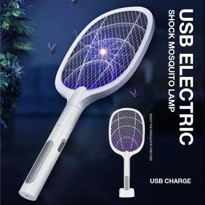 Buy Gecko USB Rechargeable Electric Fly Zapper Swatter – White – (LTD-638) type c charging port at Best Price In Bangladesh