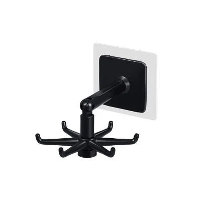 Buy 1 Pieces 360 Rotating Folding Hook Self-Adhesive 180 Degrees Vertical Flip Hook Waterproof Utility Hook for Home Bathroom Potty Seat Kitchen Office Towel, Black, White at Best Price In Bangladesh