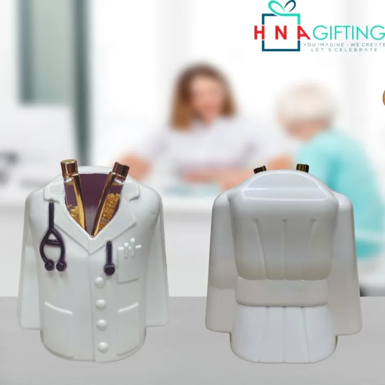 Buy Doctor Coat Pen Pencil Holder Stand For Desk And Offices Tables (Plastic), Stationery, White at Best Price In Bangladesh