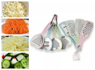 Buy 4 Pieces Multifunctional Cheese Grater  Potato Vegetable Slicer at Best Price In Bangladesh