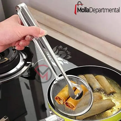 Buy Stainless Steel Snack Fryer, Filter Spoon With Clip / Multi- Functional Oil Mesh Colander at Best Price In Bangladesh