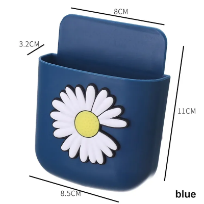 Buy 1 pcs Wall Mounted Storage Box Mobile Phone Socket Holder TV Air Conditioner Remote Control Organizer Self-adhesive Box at Best Price In Bangladesh