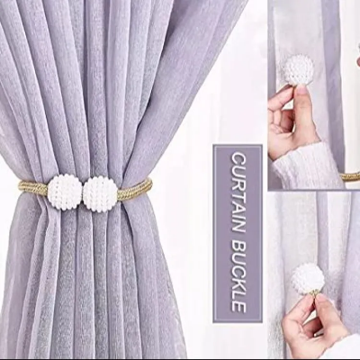 Buy Magnetic Curtain Tiebacks Convenient Drape Tie Backs - Pearl Decorative Rope Holdback Holder for Window Drapries Color Beige (1pair 2 pcs) at Best Price In Bangladesh