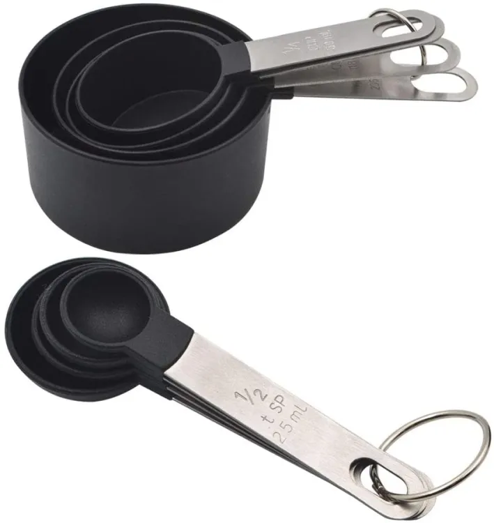 Buy Stainless Steel Handle Plastic Measuring Cup Measuring Spoon 8 Piece Set - Cup and Spoon at Best Price In Bangladesh