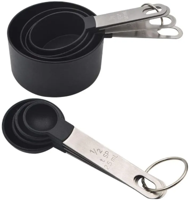 Buy Stainless Steel Handle Plastic Measuring Cup Measuring Spoon 8 Piece Set - Cup and Spoon at Best Price In Bangladesh