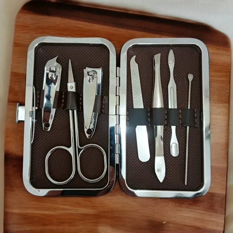 Buy 7 in 1 Manicure set Stainless Steel Nail Clipper Pedicure Kit With Portable Case Manicure Art Tool Green Nails Cut,7pcs at Best Price In Bangladesh