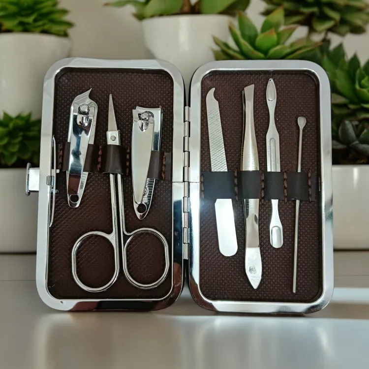 Buy 7 in 1 Manicure set Stainless Steel Nail Clipper Pedicure Kit With Portable Case Manicure Art Tool Green Nails Cut,7pcs at Best Price In Bangladesh