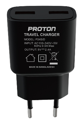 Buy Proton-Mobile Charger-P24D – Dual Port at Best Price In Bangladesh